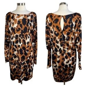 YOANA BARASCHI Silk Animal Print Dress size M